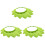3Pièces Casques Bain Enfant Vert Protection Yeux Oreilles Élastique 2