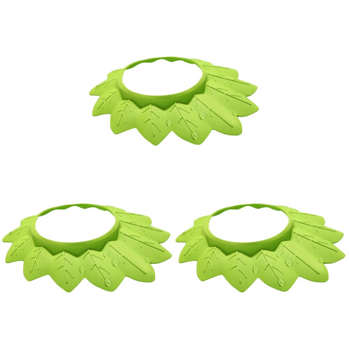 3Pièces Casques Bain Enfant Vert Protection Yeux Oreilles Élastique 1