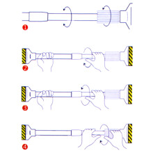 3Pièces Supports De Tringle À En Acier Inoxydable Multi-Usage