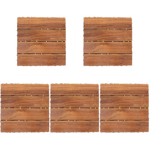 5Pièces Sol En Bois Pour Extérieur Durable 2