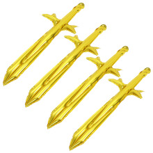 8Pièces Épées Gonflables Dorées En Aluminium Pour Enfants Jouet Pirate