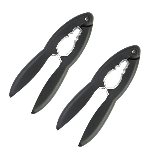 4Pcs Black Nutcrackers for Walnuts Pecans Nutshell Opening