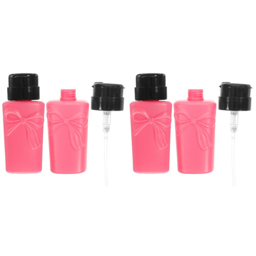 4Pièces Flacons Compact Rose Pour Produits Beauté 2