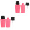 4Pièces Flacons Compact Rose Pour Produits Beauté 4