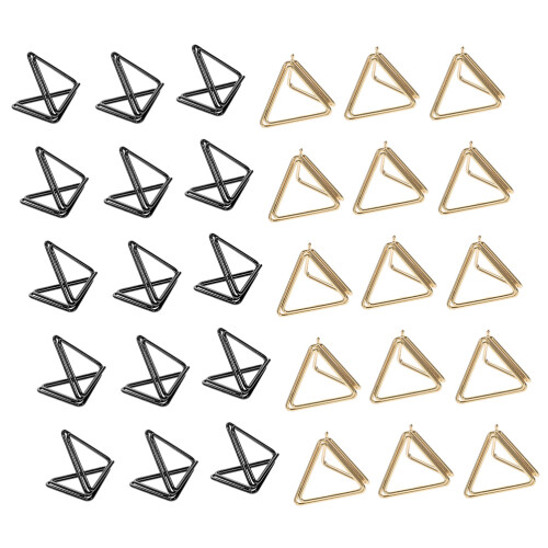 60Pièces Pince-Notes Triangulaires En Alliage D'aluminium Multicolores 1