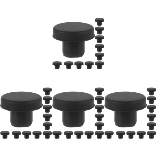 80Pièces Stoppeurs Silicone Noir Pour Trou Design Résistant 2