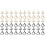 60Pièces Pince-Notes Triangulaires En Alliage D'aluminium Multicolores 3