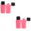 4Pièces Flacons Compact Rose Pour Produits Beauté 7