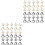 60Pièces Pince-Notes Triangulaires En Alliage D'aluminium Multicolores 4