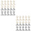 60Pièces Pince-Notes Triangulaires En Alliage D'aluminium Multicolores 7