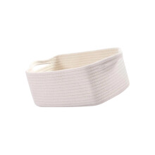 Panier de rangement en corde de coton tissé à la main,-Blanc
