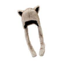 Chapeau d'hiver à la mode avec oreilles de renard offrant-Beige