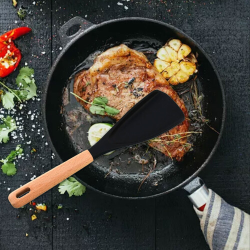 Cuillère de cuisine en Silicone, outil de cuisine-Blanc 2