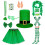 Chapeau Panama vert, couvre-chef décoratif lutin vert,-UN 1