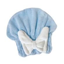 Bonnet de bain en Microfibre doux et confortable, chapeau-Bleu