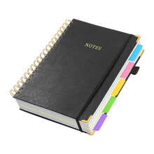 Carnet d'affaires professionnel 300 Pages doublées, reliure-noir