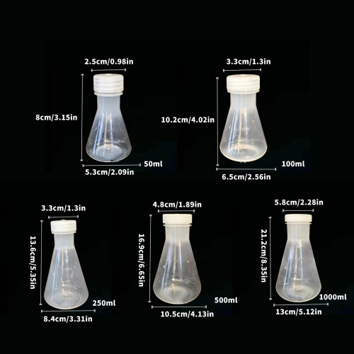Flacons gradués en plastique transparent polyvalents avec-500ml 2