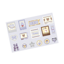 Autocollant en papier imprimé tricoté esthétique, autocollant-4