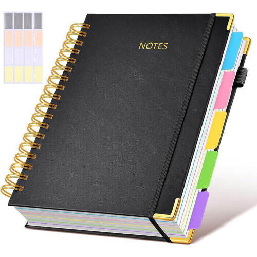 Carnet d'affaires professionnel 300 Pages doublées, reliure-noir 2