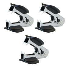 Extracteur d'agrafes à poignée ergonomique, 3 pièces,-Noir