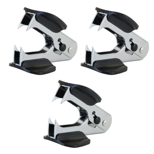 Extracteur d'agrafes à poignée ergonomique, 3 pièces,-Noir