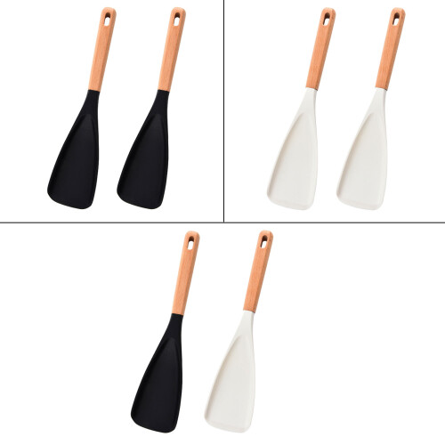 Cuillère de cuisine en Silicone, outil de cuisine-Blanc 1