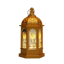 Lanterna de Ramadã para decoração externa, lâmpada LED Eid com design em anel, ideal para jardins e varandas, adiciona luz aconchegante aos