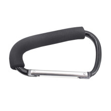 Gancho de seguridad multiusos de aluminio, mosquetón para compras, senderismo, escalada y uso en cochecitos de bebé, diseño resistente y duradero