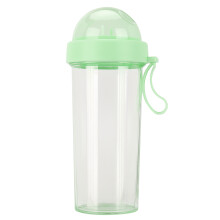 Kreative Trinkflasche, robuste, doppelseitige Wasserflasche mit praktischem Silikongriff, ergonomisch für Outdoor-Reisen und Sport (600 ml, Grün)