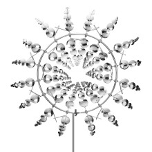 Kinetic Garden Delight, Windspiele für den Außenbereich mit hoher Qualität, stabilem, starkem und leisem Betrieb in Ihrem Garten, Windmühle aus