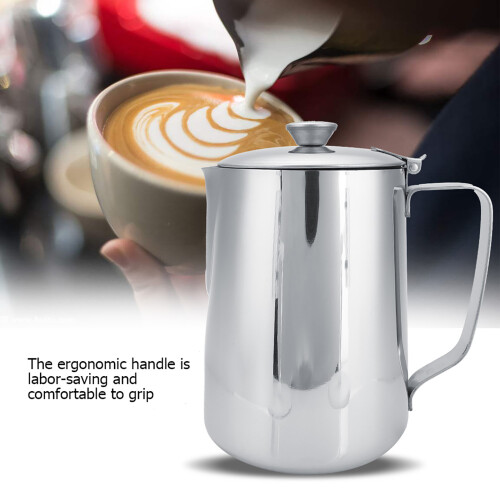 Εργαλείο Τέχνης Καφέ Latte, Κανάτα Αφρόγαλα από Ανοξείδωτο Ατσάλι με Εργονομική 2