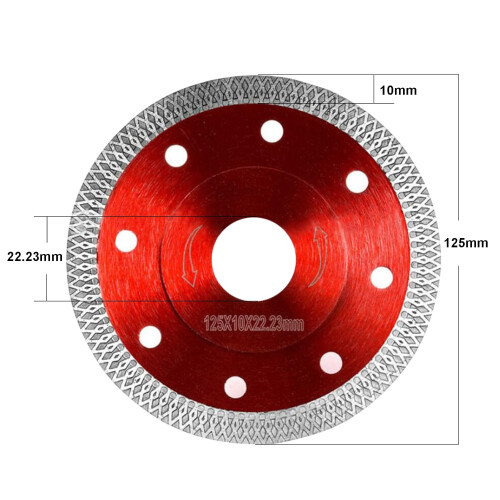 Λεπίδα γρανίτη, εξαιρετικά λεπτό χείλος Turbo Mesh για γρήγορη και χαμηλή δράση κοπής, 2
