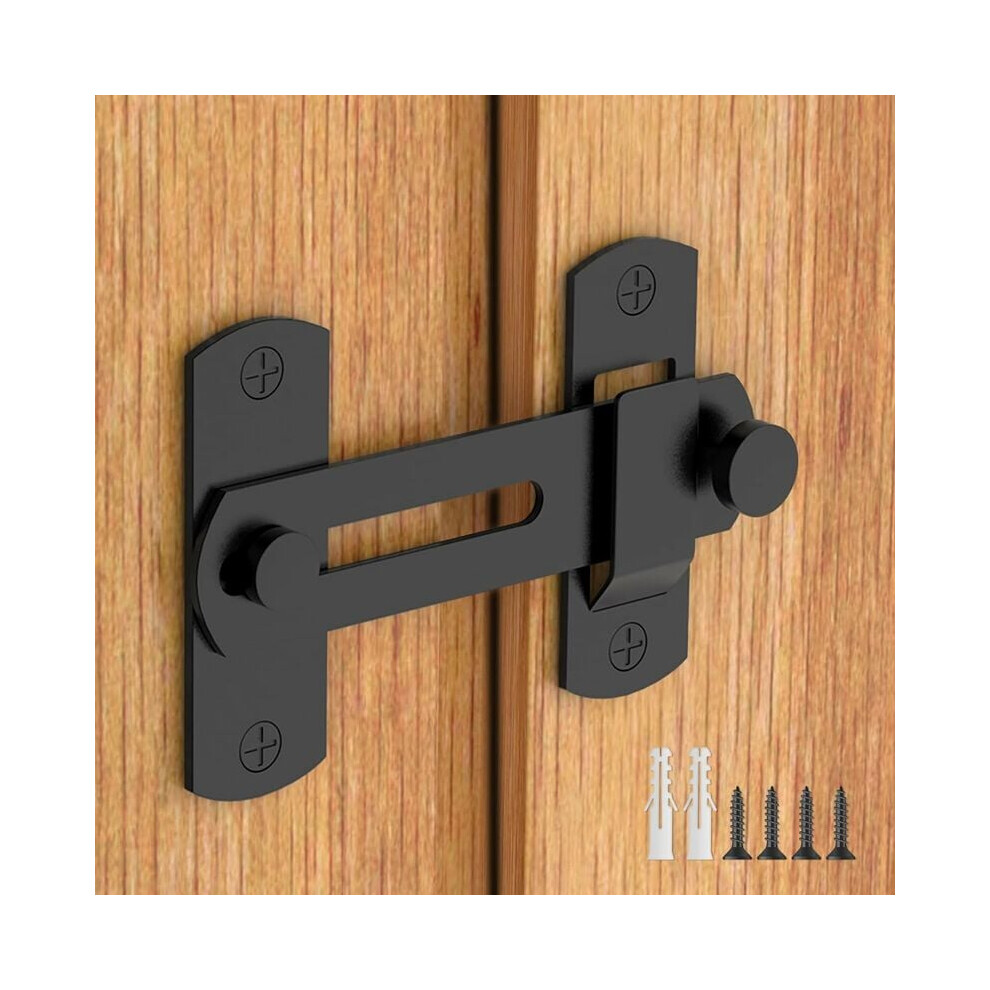 Hook Design Barn Door Lock Hardware, Stainless Steel Gate Latches Ensuring Safety Door Bolt Lock For Children, Privacy Protection With Quick Unlock 9358999399867
