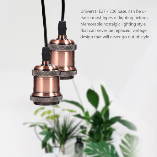 Βάση λάμπας E27E26 Vintage φως, υλικό υψηλής ποιότητας και αδιάβροχος σχεδιασμός κατά 1