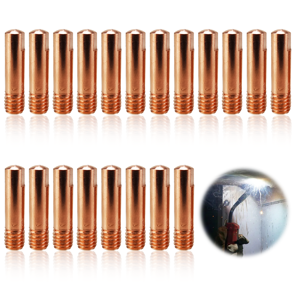 Cold Forged Welding Solutions, Contact Tips For Mig Welder With Smooth Center Hole, 20Pcs For Enhanced Conductivity 9340959593354
