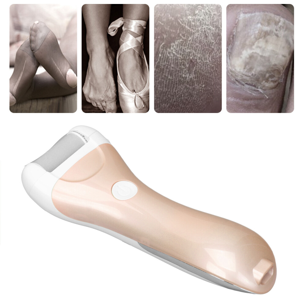 Rechargeable Electric Feet Callus Remover Kit, Waterproof, 1200mAh, Champagne