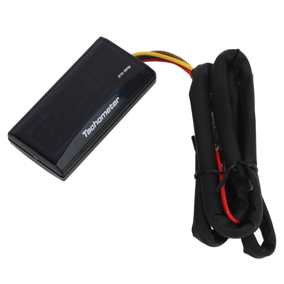 Motorcycle Tachometer Dc 12V Waterproof Lcd 60X30x13mm Blue 7891371918499