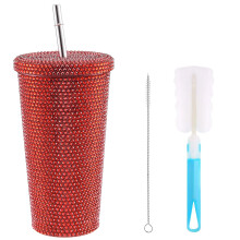 Borraccia isolata da 17oz alla moda, decorata a mano con rhinestones