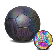 Ballon de football réfléchissant lumineux - Ballon d'entraînement antidérapant à haute densité