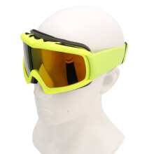 Kinderskibrille mit HD-Beschichtung, UV-Schutz, stoßfest, verstellbar, gelb