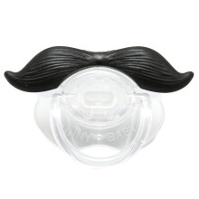 Chupeta de suporte bucal segura, presente fofo para chá de bebê com design divertido de bigode para auxiliar no aprendizado e auto-acalma, feita de