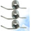 Mechanic Jack Springs, Metal Handle Extension Spring, Elastic Steel Quenched Surface Rustproof Jack Accessory, 3pcs, Silver 2
