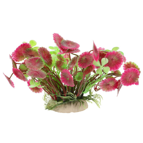 3Stk Aquarium Aus Plastik, Lotus Ornament