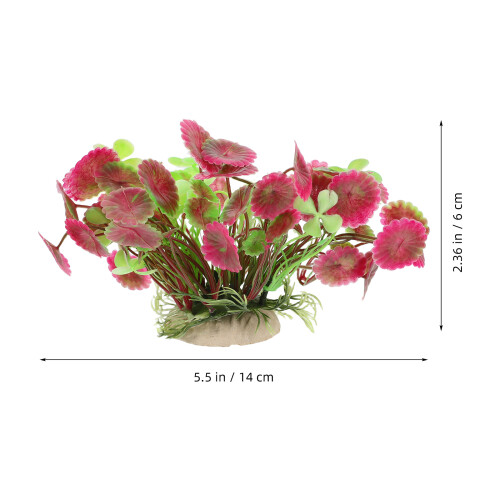 3Stk Aquarium Aus Plastik, Lotus Ornament 2