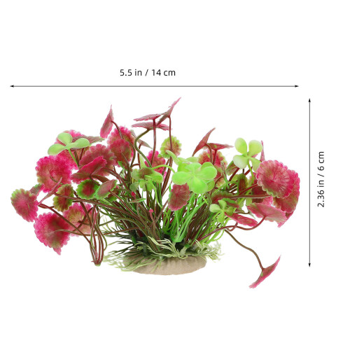 3Stk Aquarium Aus Plastik, Lotus Ornament 1