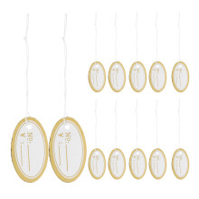 2000Pcs Golden Paper Hanging Tags Writable for Commercial Use