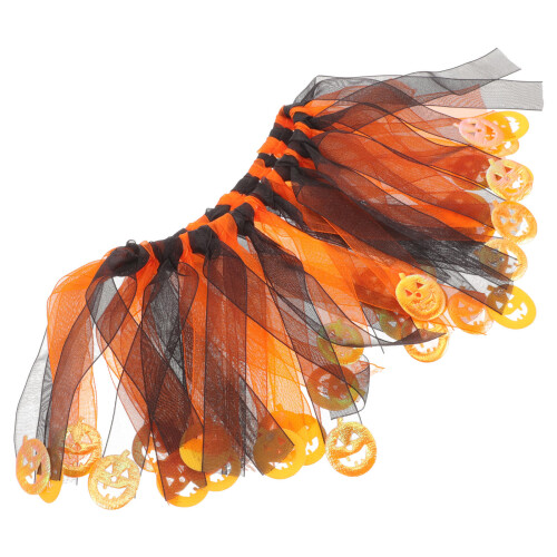 2Stk Dekorative Katzenhalsbänder Halloween, Polyester, Festlich Bunt 2