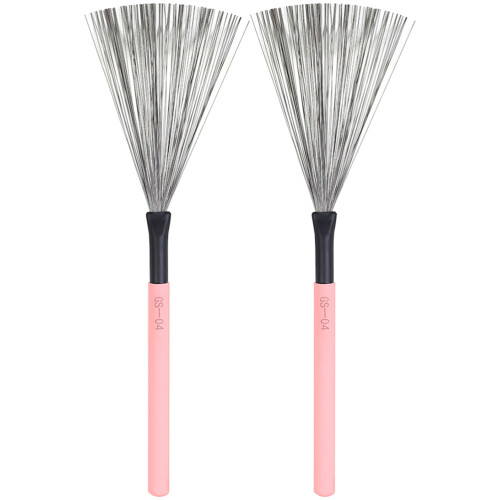 3Paare Trommelbürsten Mit Holzgriff Langlebig Leicht Pink
