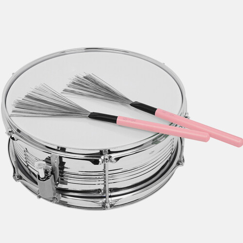 3Paare Trommelbürsten Mit Holzgriff Langlebig Leicht Pink 2
