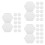 60Stk Hexagonale Namenskarten Transparent Multifunktional 8
